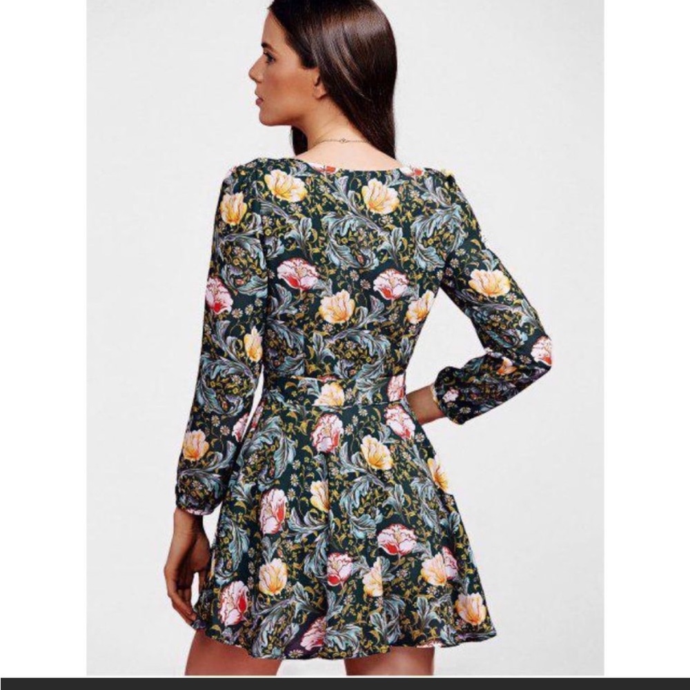 Ecote Floral Wrap Mini Dress